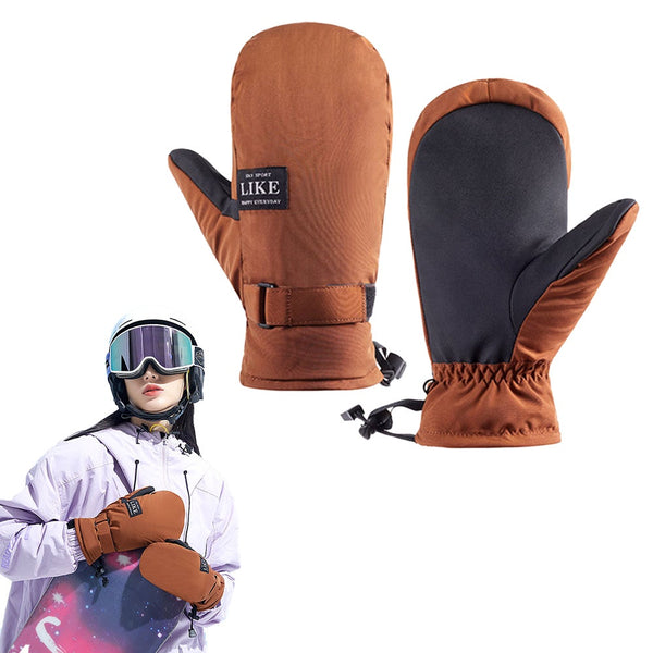 Pair Of Adult Winter Ski Mittens Snow Gloves Water-Resistant
