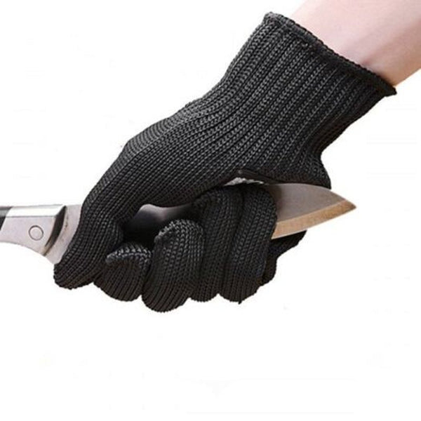 Pair Of Outdoor 5 Level Anti Cutting Gloves Black