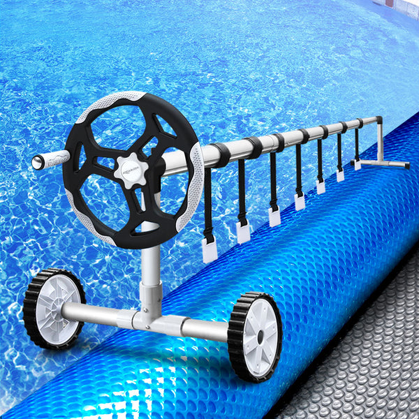 Aquabuddy Pool Cover Roller 500 Micron Swimming Solar Blanket Wheel 9.5X5m