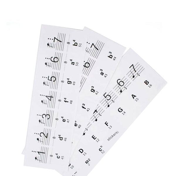 Piano Stickers Up To 61/88 Key Set Removable Music Keyboard Labels