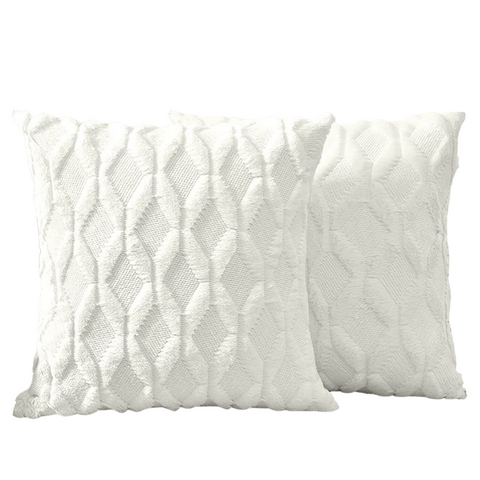 2 Pack Decorative Boho Throw Pillow Covers 45 X Cm (White)