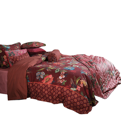 Pip Studio Poppy Stitch Red Cotton Quilt Cover Set King