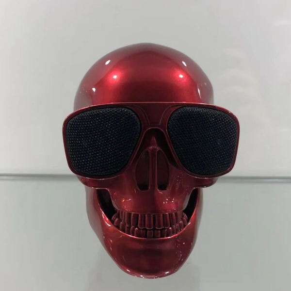 Creative Mini Skull Skeleton Speakers Portable Wireless Bluetooth Red