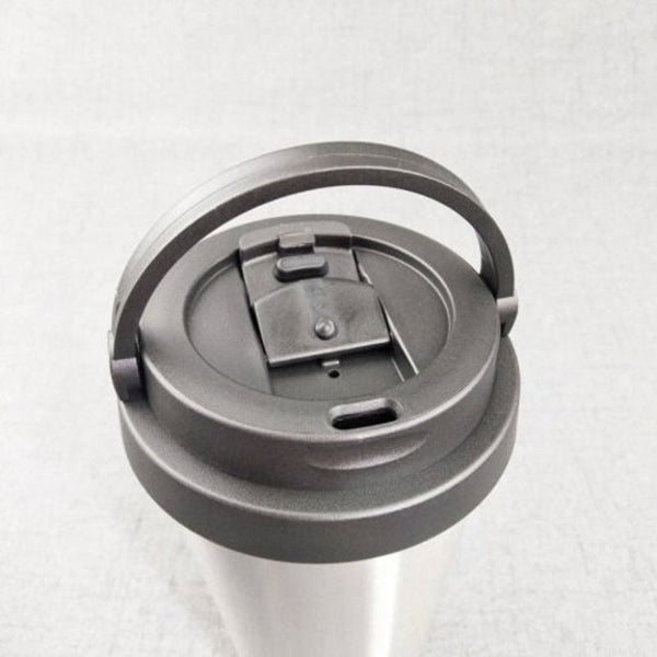 Portable Coffee Mugs For Large Capacity Stainless Steel Water Cup Couple Teacup 500Ml White