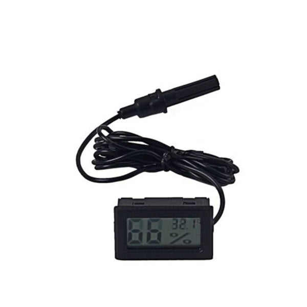 Portable Digital Hygrometer Temperature Data Logger Black