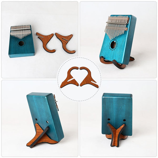 Portable Foldable Wooden Holder Stand Collapsible Display Rack For Kalimba Thumb Piano Accessories