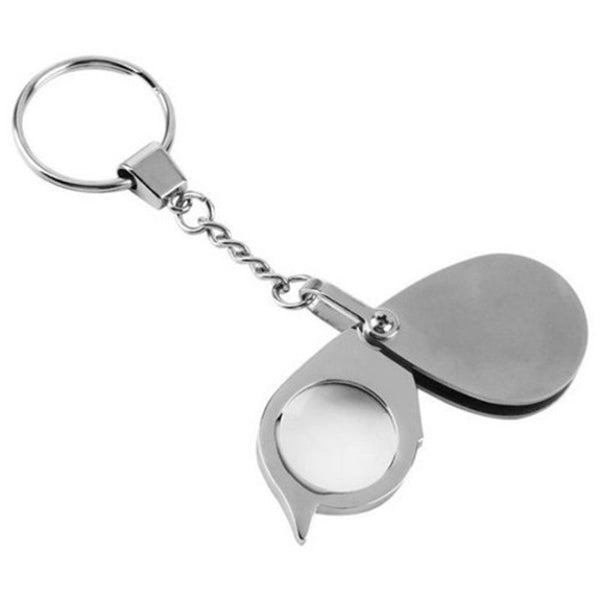 Magnifying Glass Lens With Keychain Loupe Folding Pocket 10X 15X Magnifier