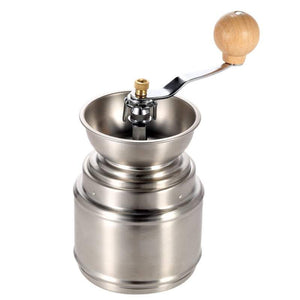 Hand Crank Coffee Grinder Manual With Adjustable Burr Stainless Steel Bean Pepper Mill Tool