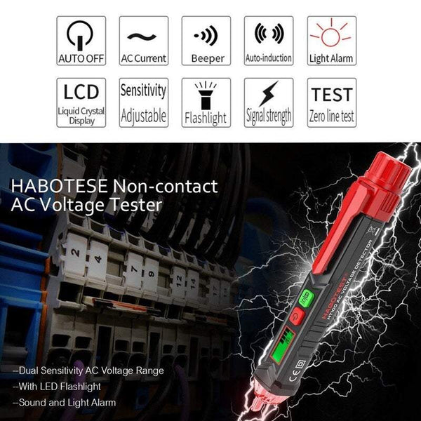 Generators Power Portable Non Contact Ac Voltage Tester Pen Shaped Detector With Sound And Light Alarm