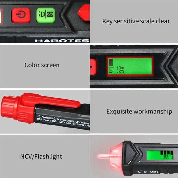 Generators Power Portable Non Contact Ac Voltage Tester Pen Shaped Detector With Sound And Light Alarm