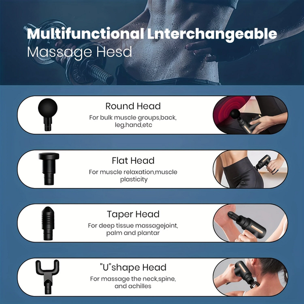 Portable Fascial Massage Gun Massager Body Relaxation With Led Touch Screen