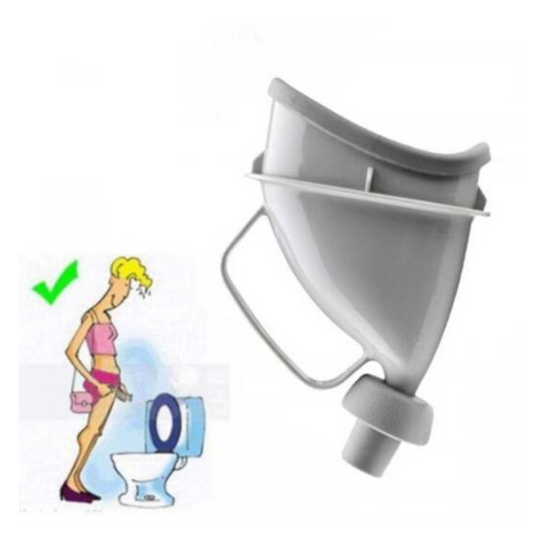 Portable Travel Urinal Car Handle Urine Bottle Funnel Tube Outdoor Camp Urination Device Light Grey