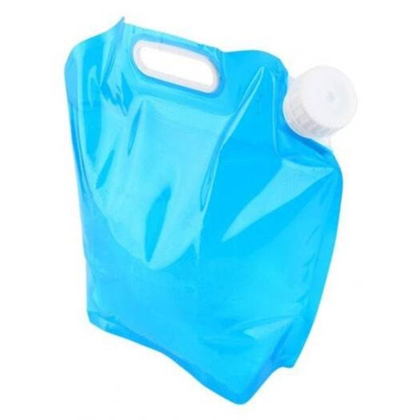 Practical 5L Portable Folding Water Storage Bag Outdoor Camping Hiking Survival Kit Tool Blue 32.5X30.5Cm