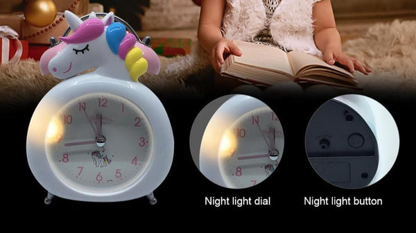 Cute Cartoon Unicorn Alarm Clock Kawaii Bedroom Accessories