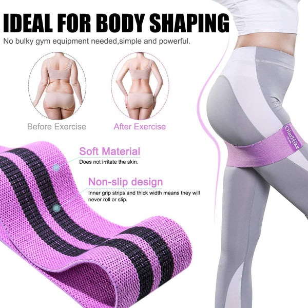 3 / Set Fabric Resistance Bands Butt Exercise Loop Hip Circle Legs Glutes Women Fitness