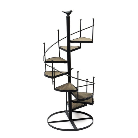 Modern Decorative Spiral Stair Shape Iron Plant Rack Stand