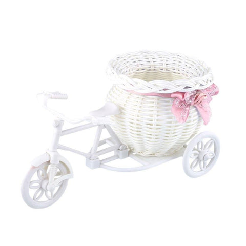 Cute Bicycle Decorative Flower Basket Indoor Plant Holder Home Dcor