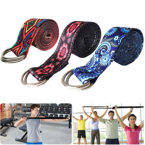 Yoga Flexibility Strap Home Fitness Pilates Stretching Belt