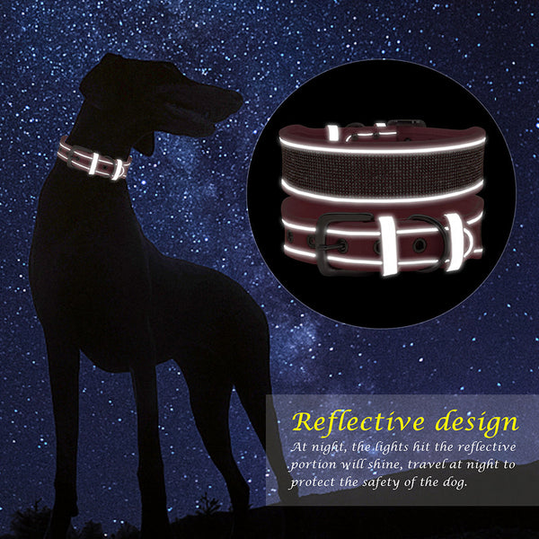 Reflective Bling Rhinestone Diamond Soft Dog Collars