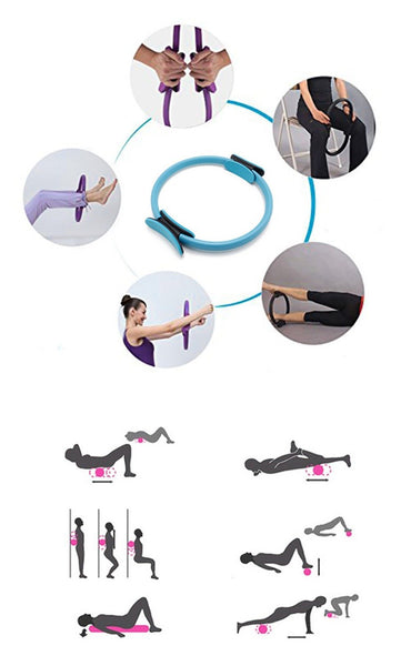 Yoga Pilates Ring Wheel Magic Fitness Circle Slimming Body Training Exercise