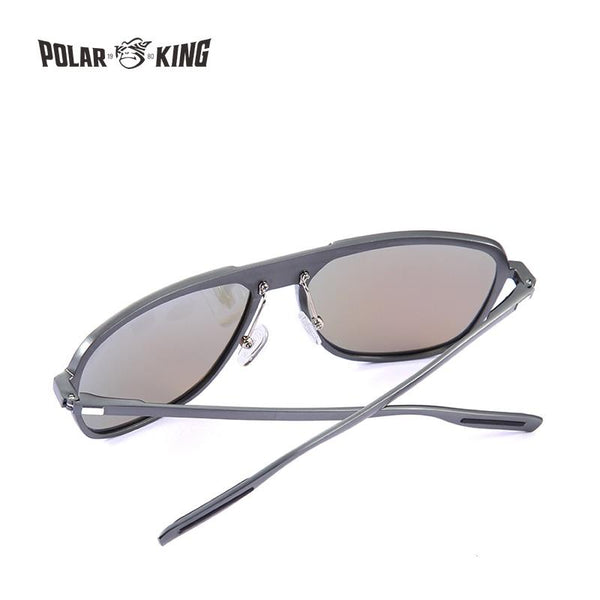 Aluminium Frame Silver Mirror Polarized Sunglasses For Men Eye Protection
