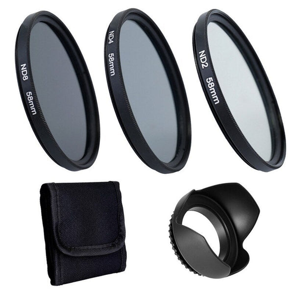 Professional Camera Lens Filters Kit Hood For Canon Dslr Photography Accessories 58Mm 2