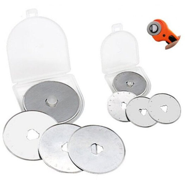Professional Circle Rotary Cutter Wheel Knife Cutting Tool 10Pcs Silver