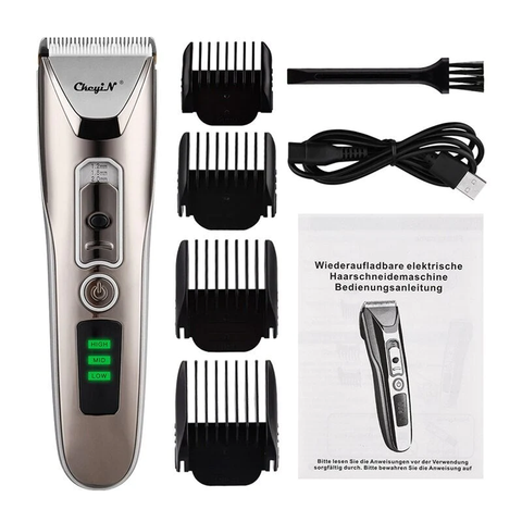 Professional Men's Hair Clippers Led Display Trimmer Barber Haircut Ceramic Blade Shaver Usb Rechargeable Razor Machine