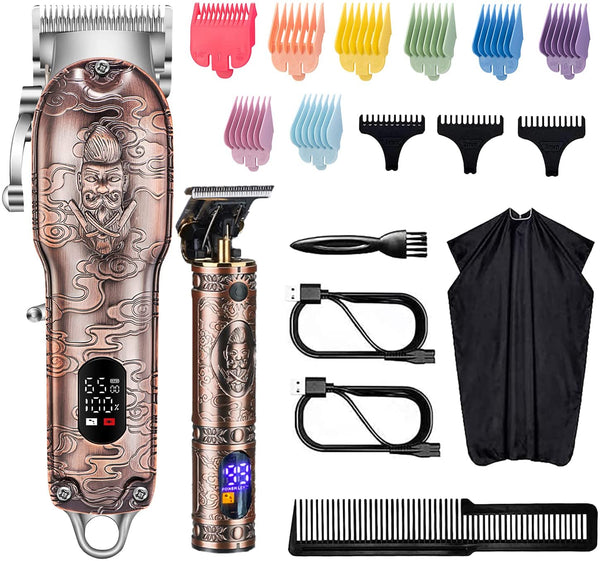 Professional Powerful 10W Hair Clipper Comb Kits Full Metal Shell Electric Beard Trimmer For Men Barber Haircut Machine