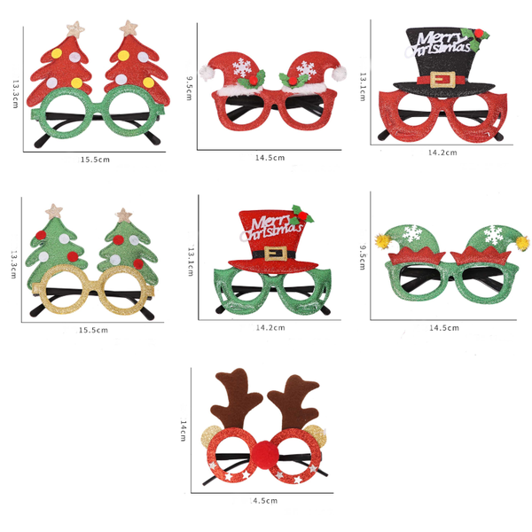 Prom Cartoon Antlers Children Glasses Decoration Christmas Party Theme