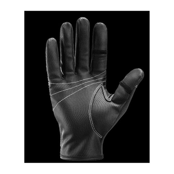 Pu Leather Fishing Anti Slip Winter Gloves Outdoor Tackle Three Fingers Exposed Black M