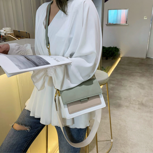 Pu Leather Crossbody Chain Women Fashion Messenger Shoulder Bag And Handbag