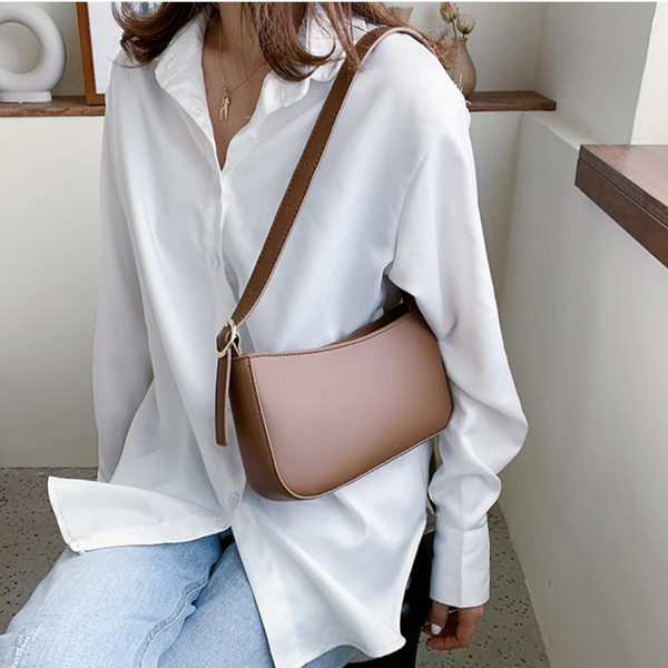 Cute Solid Color Small Pu Leather Shoulder Bags For Women 2021 Summer Simple Handbags And Purses Female Travel Totes