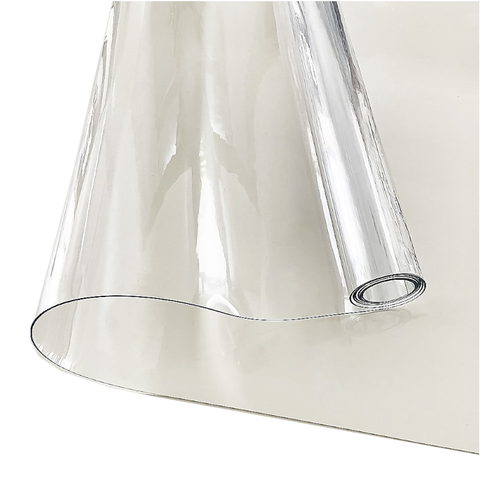 Pvc Tablecloth Protector 107X213.4Cm Clear Plastic Cloth Cover Transparent