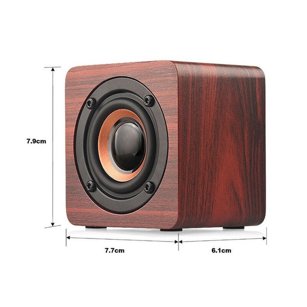 Q1 Mini Portable Wooden Bluetooth Speaker Red