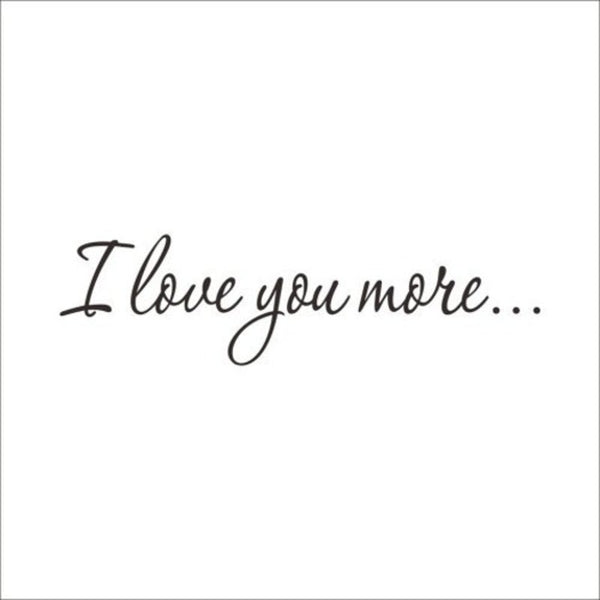 Quote Wall Sticker I Love You For Home Decoration Waterproof Removable Decals Black