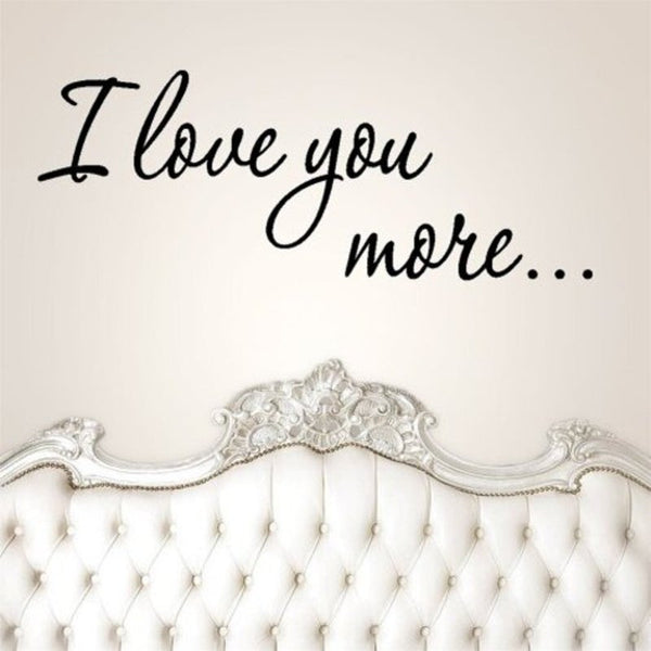 Quote Wall Sticker I Love You For Home Decoration Waterproof Removable Decals Black