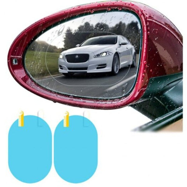 Rainproof Water Resistant Car Rearview Mirror Film 2Pcs Transparent