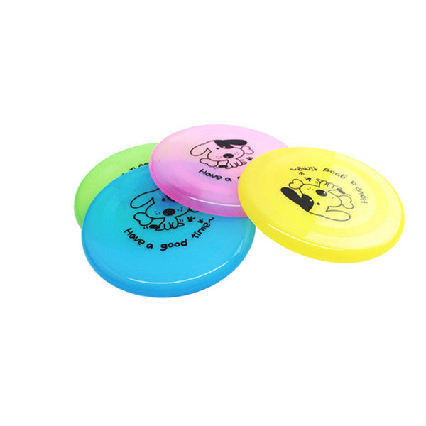 Random Large Dog Puppy Plastic Frisbee Fetch Flying Disc Training Toy