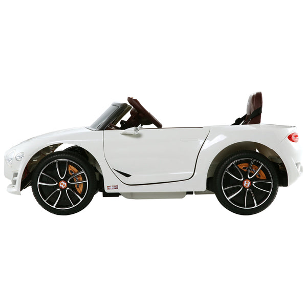 Rigo Bentley Kids Ride On Car Licensed Electric Toys 12V Battery Remote Cars White