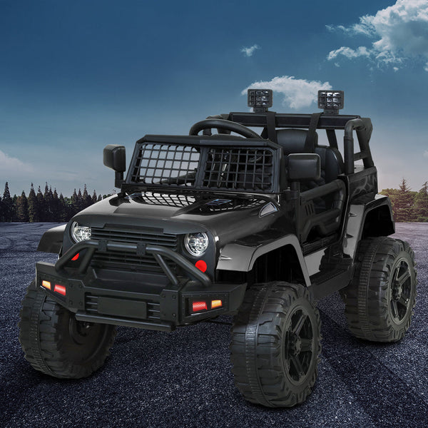 Rigo Kids Ride On Car Electric 12V Toys Jeep Battery Remote Control Black