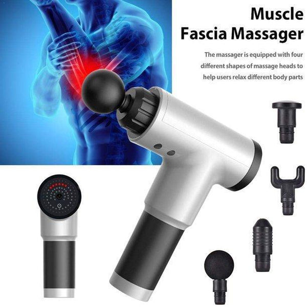 Massagers Rechargeable Electric Deep Muscle Tissue Gun With 4 Heads