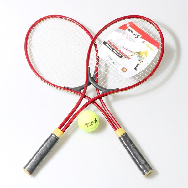 2Pcs Set Teenager's Tennis Racket Red