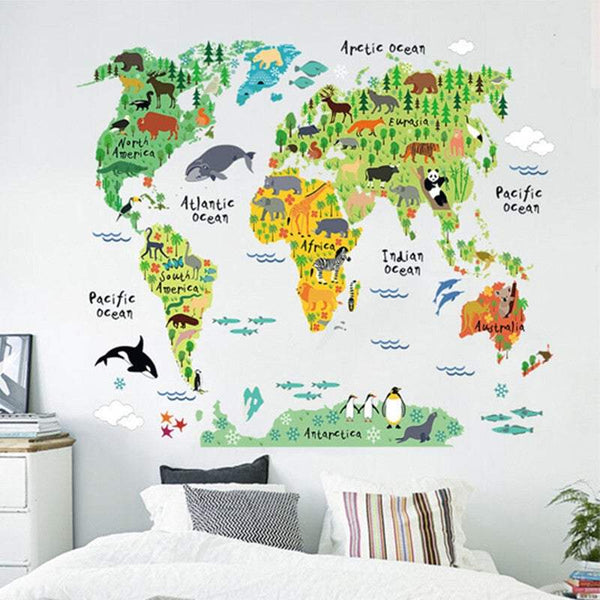 Kid's Wall Stickers Removable Decals For Kids Home Decoration Nursery Animal