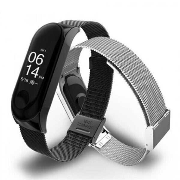 Replacement Bracelet Steel Strap For Xiaomi Mi Band 4 Silver
