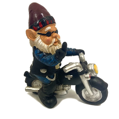 Resin Gnome Statue Riding Motorcycle Christmas Dress Up Diy Garden Santa Claus Home Decor Ornaments Birthday Gifts