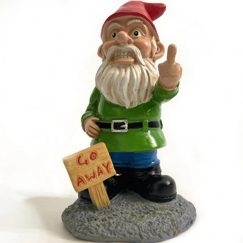 Resin Gnome Statue Vertical Middle Finger Christmas Dress Up Diy Garden Green Santa Claus Home Decoration Ornaments Gifts