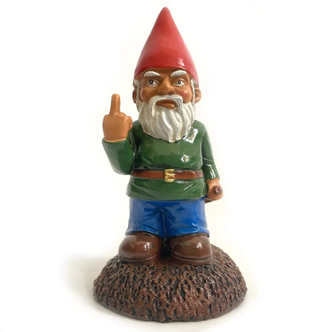 Resin Vertical Middle Finger Gnome Statue Christmas Dress Up Diy Garden Santa Claus Home Decor Gifts
