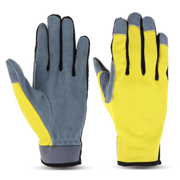 Riding Gloves With Touchscreen Function Breathable Yellow