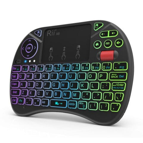 Rii X8 Mini Wireless Keyboard Remote Ru Black